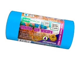 Мешки для мусора 35 л, ароматизированные, синие, в рулоне 30 шт., ПНД, 12 мкм, 640х500 мм, EXTRA, 3530661 в Симферополе