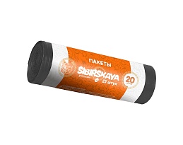 Мешки для мусора 20 л, черные, в рулоне 25 шт., ПНД, 6 мкм, 420х450 мм, SIBIRSKAYA, 101-001 S в Симферополе