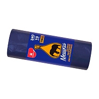 Мешки для мусора 240 л, синие, рулон 10 шт., ПВД 36 мкм, 1350х900 мм, Уфа Пак, МВ1854 (МВ 240-10с) в Симферополе