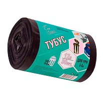 Мешки для мусора 12 л, черные, в рулоне 30 шт., ПНД, 6 мкм, 550х320 мм, Концепция Быта Tubus, 604936 в Симферополе