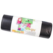 Мешки для мусора 220 л, черные, в рулоне 10 шт., ПВД, 29 мкм, 1100х830 мм, Концепция Быта ЭкоДом, 604924 в Симферополе