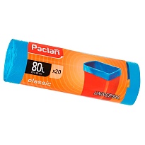 Мешки для мусора 80 л, синие, в рулоне 20 шт., ПНД, 12 мкм, 900х700 мм, PACLAN Classic, 606335 в Симферополе Мешки для мусора 80 л, синие, в рулоне 20 шт., ПНД, 12 мкм, 900х700 мм, PACLAN Classic, 606335 в Симферополе