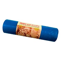 Мешки для мусора 100 л, с завязками, синие, в рулоне 10 шт., ПВД, 40 мкм, 840х670 мм, Концепция Быта Vitalux, 604933 в Симферополе